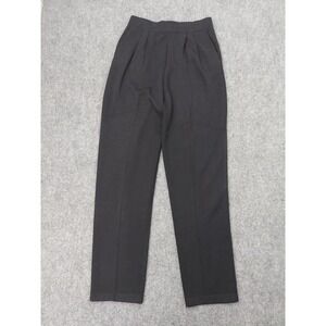 St John Basics Pants Women 8 Black Pleated Trouser Career Santana Knit High Rise